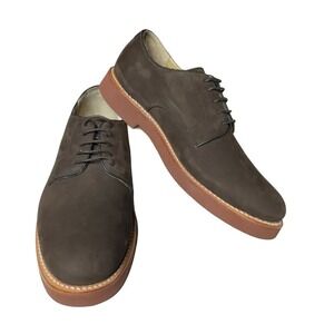 Brooks Brothers Mens Dark Brown Suede Derby Shoes 00001938 Size 8.5 D NIB $248